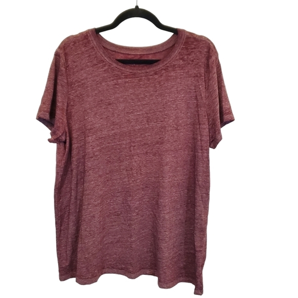 torrid Tops - Torrid Size 1 Cotton Blend Relaxed Fit Burnout Crew Neck Tee